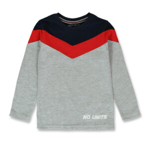 Chlapčenské tričko LEMON BERET / NO LIMITS šedé s červeným pásikom