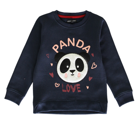 Dievčenská mikina LEMON BERET Panda LOVE modrá
